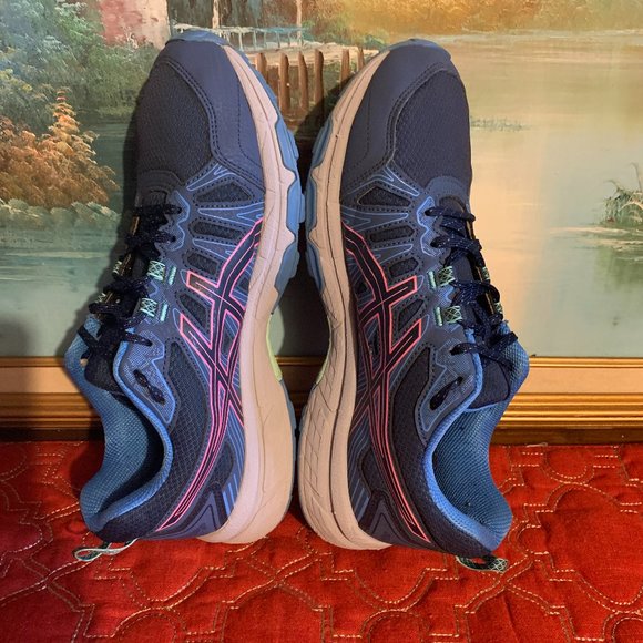 ASICS Gel-Venture 7 Running Shoes Blue Pink Womens Sz 11 - Picture 5 of 10